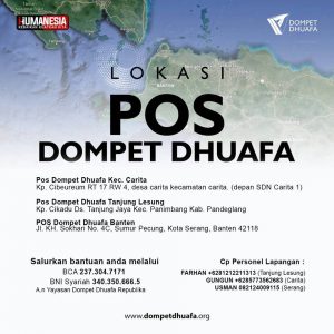 Pos Lapangan Dompet Dhuafa di Banten dan Lampung, Pos Lapangan Dompet Dhuafa di Banten, Pos Lapangan Dompet Dhuafa di Lampung